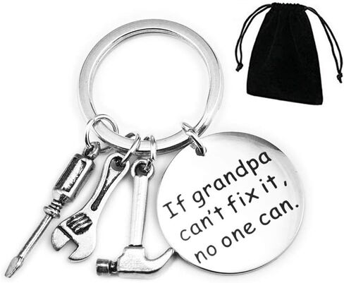 Dad Gifts from Son Daughter, Stainless Steel Keychain Fathers Day Gift Birthday Christmas Gifts for Men (I love you, dad) in Saudi Arabia