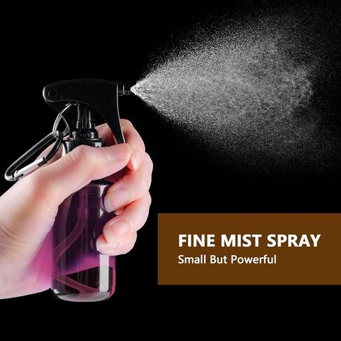 زجاجة رذاذ صغيرة من تانشاين 50 مل، زجاجات رذاذ مياه صغيرة الحجم بحجم مناسب للسفر، زجاجة رذاذ كحول دقيقة محمولة ومعقمة لليدين، زجاجات رذاذ بلاستيكية فارغة قابلة لإعادة الملء مع مشبك، 2 أونصة/5 قطع in Kuwait