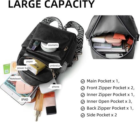 ALUSBELL Vintage Sling Bag Sling Backpack for Men Women, Vegan Leather Crossbody Bag Fanny Packs, Fashion Chest Bag Daypack with 2 Adjustable Straps,Brown in Kuwait