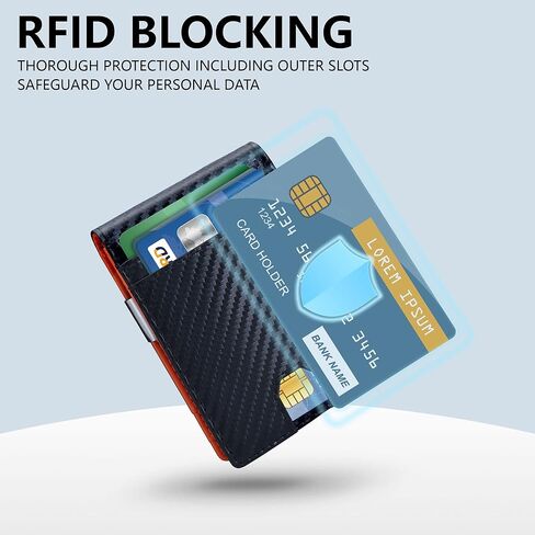 fannos Mens Wallet with Airtag Slot and Money Clip 11 cards Compatible, Slim Bifold Leather Credit Card Holder Rfid Blocking Minimalist Wallet(Black) in Kuwait