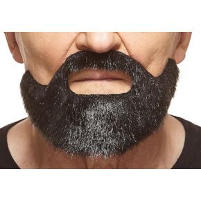 Mustaches Self Adhesive Short Boxed Fake Mustache and Beard, Novelty, False Facial Hair, Costume Accessory for Adults