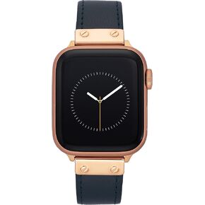 سوار أنيق من الجلد من Anne Klein لساعة Apple آمن، قابل للتعديل، بديل لسوار ساعة Apple، يناسب معظم المعصم in Kuwait