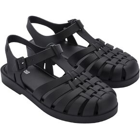 Melissa Possession Jelly Sandal for Women - The Iconic 90s Original Jelly Shoe, Fisherman’s Sandal with Adjustable Strap and Side Buckle, Black, 8 in Kuwait