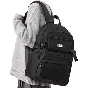 weradar Cute School Backpack For Teens Boys Girls,Simple Middle School Bag,Casual Daypacks Backpack With Lots Of Pockets,Aesthetic College Backpack For Women Men(Beige)