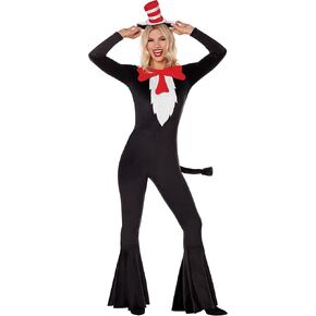Spirit Halloween Dr. Suess The Cat in the Hat Adult Bell Bottom Costume | Officially Licensed | Group Costume in Saudi Arabia