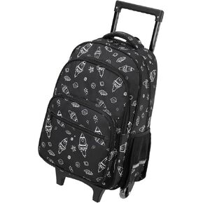 VASCHY Rolling Backpack Kids, 17in Water Resistant Large Schoolbag Carry-on Travel Trip Bag with Wheels for Girls Pink Dinos in Saudi Arabia