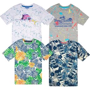 مجموعة من 4 تي شيرتات للأولاد من Tommy Bahama، مجموعة من 4 تي شيرتات بأكمام قصيرة للأولاد in Kuwait