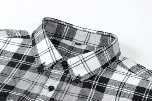 HOLCADA Mens Flannel Shirts Long Sleeve Plaid Shirt for Men, 100% Cotton Plaid Casual Button Down Shirts with Multi Pocket in Saudi Arabia