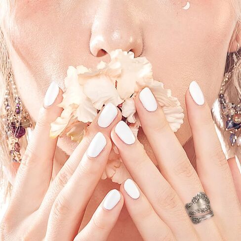 Zaoune 100% Apollo Vintage Silver Spoon Rings for Women Victorian Flower Open Adjustable Boho Floral Statement Jewelry in Kuwait