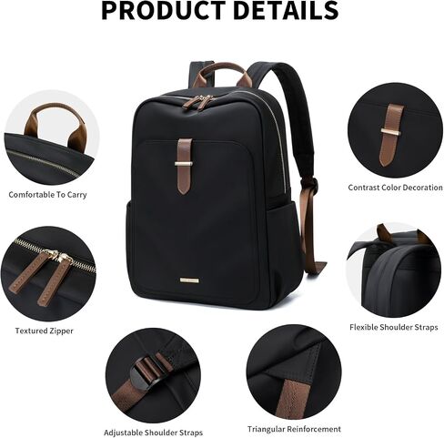 GOLF SUPAGS Laptop Backpack Purse for Women Fits 14 Inch Notebook Casual Daypack Work Travel College Bookbag Fashion Computer Bag (Apricot, 14 Inch) in Kuwait