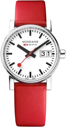 Mondaine Evo2 Womens Watch 30mm - Official Swiss Railways Wrist Watch Date Function 30m Water Resistant Sapphire Crystal - Different Variations in Saudi Arabia