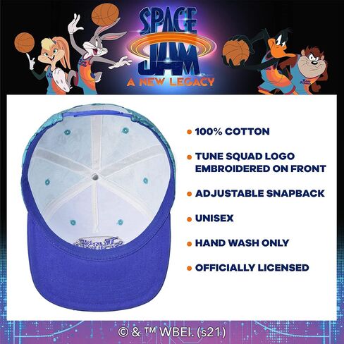 قبعة Concept One Warner Bros Space Jam 2 Tune Squad Snapback، قبعة بيسبول قابلة للتعديل in Kuwait