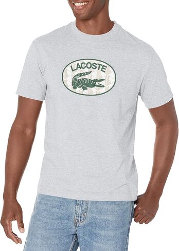 Lacoste Men's Regular Fit Branded Monogram Print T-Shirt in Saudi Arabia