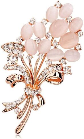 Diamond Flower Brooches for Women Vintage Rhinestone Flower Brooches Pin Fashion Garment Accessories Birthday Gift Brooches for Women Jewelry Gift in Saudi Arabia