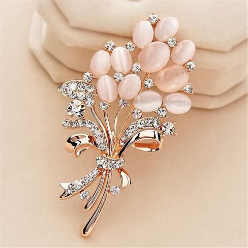 Diamond Flower Brooches for Women Vintage Rhinestone Flower Brooches Pin Fashion Garment Accessories Birthday Gift Brooches for Women Jewelry Gift in Saudi Arabia