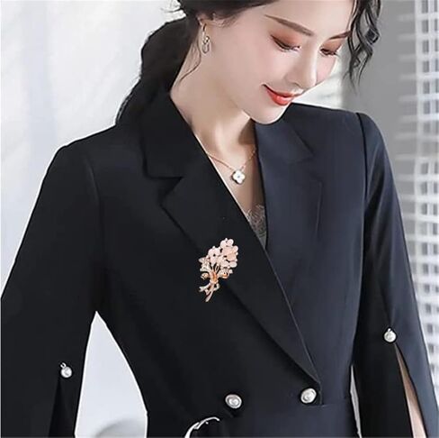Diamond Flower Brooches for Women Vintage Rhinestone Flower Brooches Pin Fashion Garment Accessories Birthday Gift Brooches for Women Jewelry Gift in Saudi Arabia