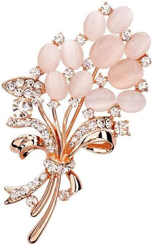 Diamond Flower Brooches for Women Vintage Rhinestone Flower Brooches Pin Fashion Garment Accessories Birthday Gift Brooches for Women Jewelry Gift in Saudi Arabia