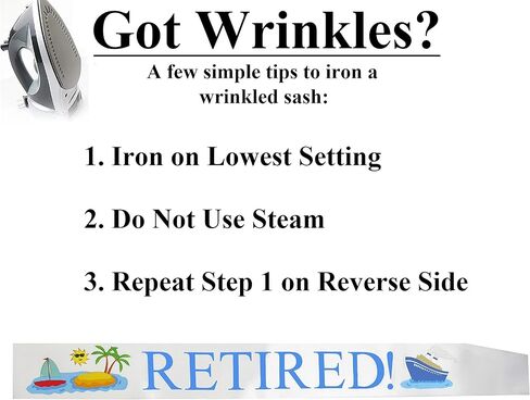 I’m Retired! Sash – Black & Gold Foil Retirement Sash for Women and Men & Large Safety Pin. Great for Retirement Party, Events and Decorations by JPACO (Black) in Kuwait