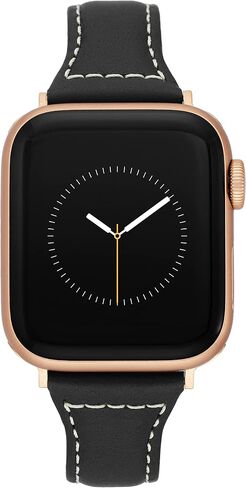 سوار أنيق من الجلد من Anne Klein لساعة Apple آمن، قابل للتعديل، بديل لسوار ساعة Apple، يناسب معظم المعصم in Kuwait