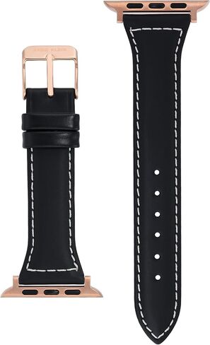 سوار أنيق من الجلد من Anne Klein لساعة Apple آمن، قابل للتعديل، بديل لسوار ساعة Apple، يناسب معظم المعصم in Kuwait