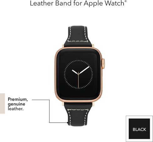 سوار أنيق من الجلد من Anne Klein لساعة Apple آمن، قابل للتعديل، بديل لسوار ساعة Apple، يناسب معظم المعصم in Kuwait