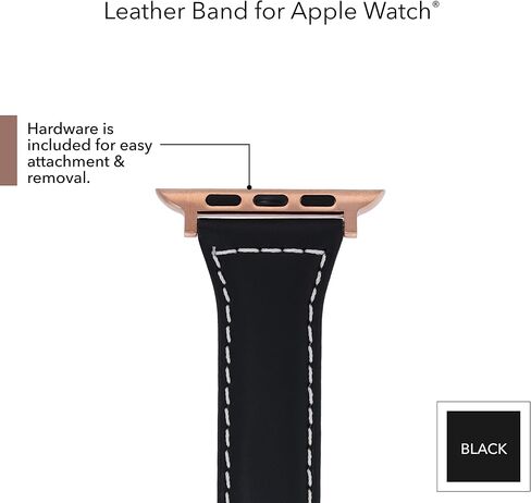 سوار أنيق من الجلد من Anne Klein لساعة Apple آمن، قابل للتعديل، بديل لسوار ساعة Apple، يناسب معظم المعصم in Kuwait