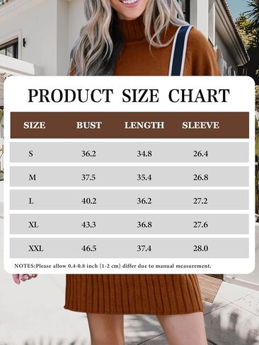 فستان سترة نسائي محبوك بياقة مدورة وأكمام طويلة من Chang Yun، فستان كاجوال فضفاض ومقاس بلوفر مضلع in Kuwait