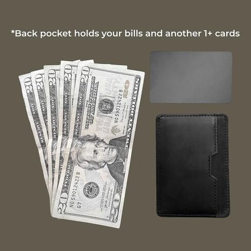 Lumberjack Plaid Genuine Leather Slim AirTag Wallet with Pull-tab for Easy Card Access, Minimalist Slim Front Pocket Card Holder RFID Blocking with Gift Box for Men in Kuwait