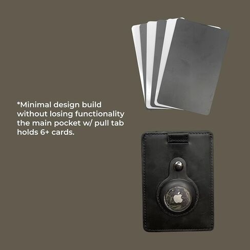 Lumberjack Plaid Genuine Leather Slim AirTag Wallet with Pull-tab for Easy Card Access, Minimalist Slim Front Pocket Card Holder RFID Blocking with Gift Box for Men in Kuwait