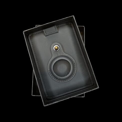 Lumberjack Plaid Genuine Leather Slim AirTag Wallet with Pull-tab for Easy Card Access, Minimalist Slim Front Pocket Card Holder RFID Blocking with Gift Box for Men in Kuwait