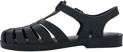 Melissa Possession Jelly Sandal for Women - The Iconic 90s Original Jelly Shoe, Fisherman’s Sandal with Adjustable Strap and Side Buckle, Black, 8 in Kuwait