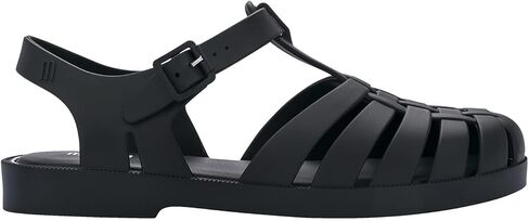 Melissa Possession Jelly Sandal for Women - The Iconic 90s Original Jelly Shoe, Fisherman’s Sandal with Adjustable Strap and Side Buckle, Black, 8 in Kuwait