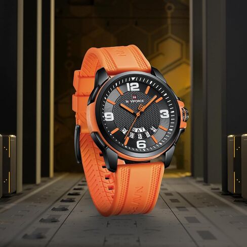 NAVIFORCE Waterproof Watch for Men Women,Boy and Girl Analog Military Sports Unisex Wristwatch,Silicone Strap in Saudi Arabia