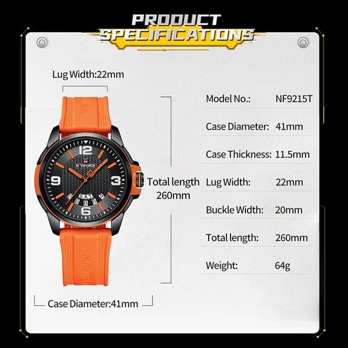 NAVIFORCE Waterproof Watch for Men Women,Boy and Girl Analog Military Sports Unisex Wristwatch,Silicone Strap in Saudi Arabia