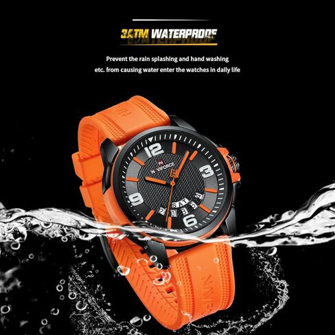 NAVIFORCE Waterproof Watch for Men Women,Boy and Girl Analog Military Sports Unisex Wristwatch,Silicone Strap in Saudi Arabia