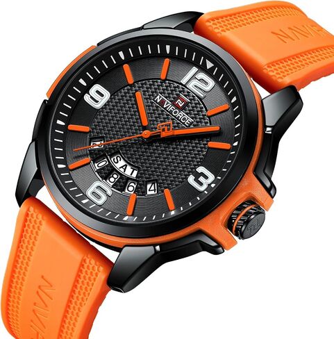 NAVIFORCE Waterproof Watch for Men Women,Boy and Girl Analog Military Sports Unisex Wristwatch,Silicone Strap in Saudi Arabia