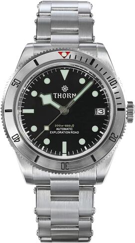TACTICAL FROG Thorn BB58 Men's Watch 39mm Black Dial Sapphire Crystal NH35 Automatic Movement Stainless Steel Bracelet 200M Waterproof Diver Watches in Saudi Arabia