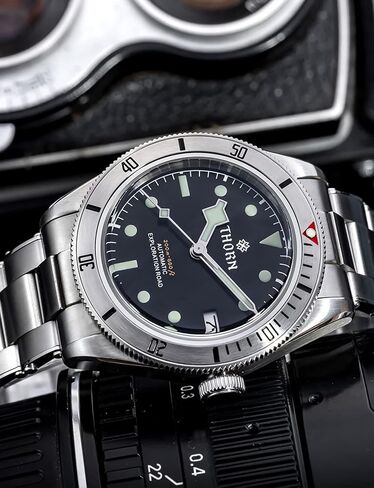 TACTICAL FROG Thorn BB58 Men's Watch 39mm Black Dial Sapphire Crystal NH35 Automatic Movement Stainless Steel Bracelet 200M Waterproof Diver Watches in Saudi Arabia