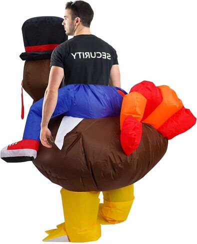 أزياء Abakuku عيد الشكر القابلة للنفخ، زي تركيا القابل للنفخ - بدلات تركيا المضحكة لحفلة عيد الشكر تنفجر in Kuwait