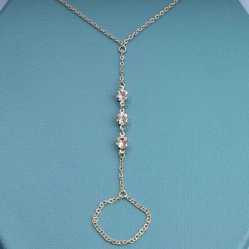 Yheakne Boho البنصر سوار الذهب حجر الراين الرقيق سلسلة سوار خمر الطبقات شرابة سوار تخصيص سلسلة اليد مجوهرات للنساء والفتيات الهدايا (نمط 1) in Kuwait