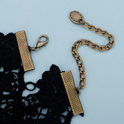 BERYUAN Gothic Style Black Lace Beads Dangle Collar Necklace Black Lace Necklace for Women and Girls Black RhineStone Choker Costume Jewelry for Teens Teen Girls (Black 2) in Saudi Arabia