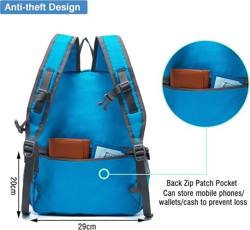 YZAOLL 30L Hiking Backpack Lightweight Day Packs, Packable Backpack for Women Men Travel Camping Vacation,Orange in Saudi Arabia