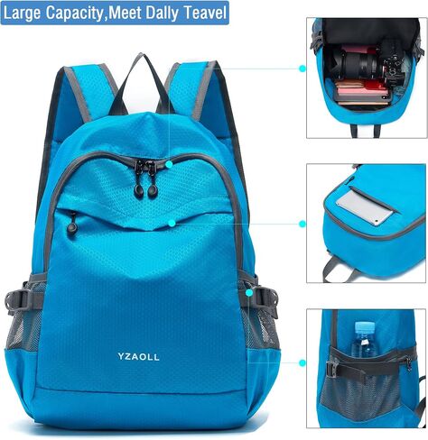 YZAOLL 30L Hiking Backpack Lightweight Day Packs, Packable Backpack for Women Men Travel Camping Vacation,Orange in Saudi Arabia
