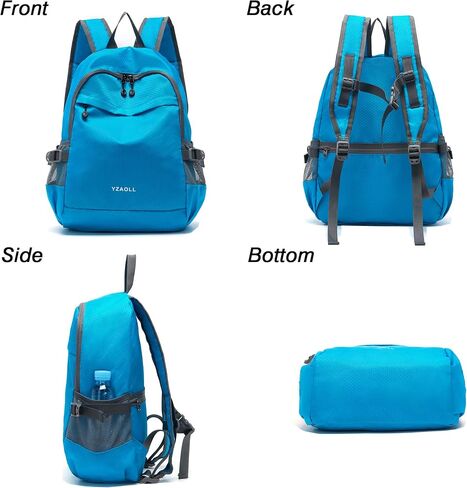 YZAOLL 30L Hiking Backpack Lightweight Day Packs, Packable Backpack for Women Men Travel Camping Vacation,Orange in Saudi Arabia