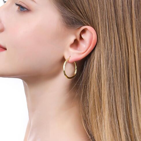 ToHeart 14k Twisted Hoop Earrings for Womens Hypoallergenic Small Gold Plated Hoop Earrings in Saudi Arabia
