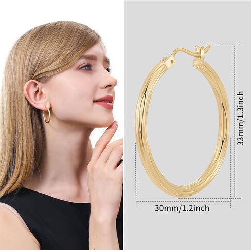 ToHeart 14k Twisted Hoop Earrings for Womens Hypoallergenic Small Gold Plated Hoop Earrings in Saudi Arabia