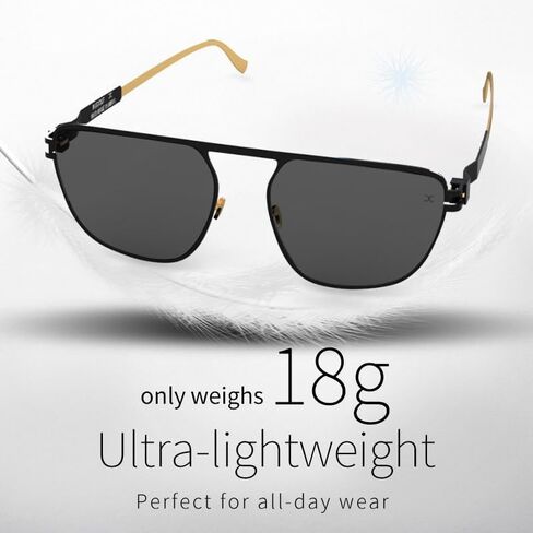 RUDOLF Hand Made Sunglasses Mens Trendy 2023, Ultra Lightweight Men Sunglasses Trendy, Flexible Durable Frame Aviator Sunglasses for Women and Men, Stainless Men Sunglasses Trendy, UV400 Protection in Saudi Arabia