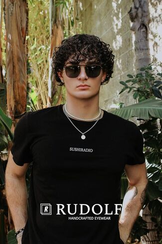 RUDOLF Hand Made Sunglasses Mens Trendy 2023, Ultra Lightweight Men Sunglasses Trendy, Flexible Durable Frame Aviator Sunglasses for Women and Men, Stainless Men Sunglasses Trendy, UV400 Protection in Saudi Arabia
