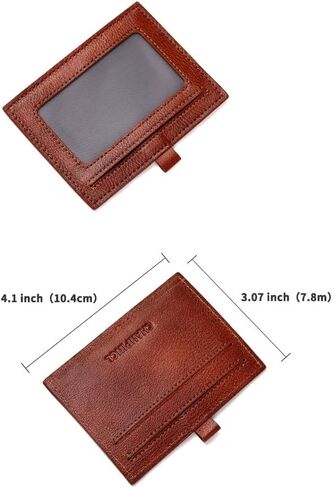 محفظة CHANPINCL للرجال من الجلد الطبيعي بسحاب RFID آمنة ذات سعة كبيرة ومحافظ جلدية متعددة البطاقات للرجال وبطاقة استخراج (جلد مدبوغ نباتي أسود) in Kuwait