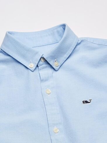 vineyard vines Boy's Oxford Long Sleeve Whale Shirt, Ocean Breeze, 6 in Saudi Arabia